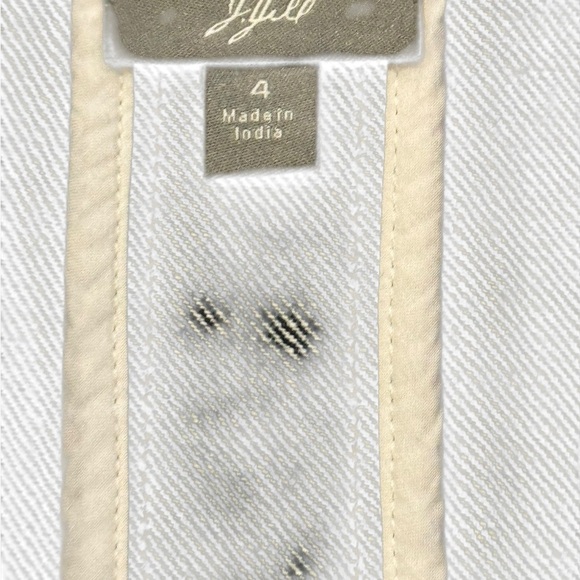 EUC Amazing denim J Jill jacket with gold buttons Linen Cotton blend Sz 4 - Picture 6 of 10